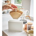 thumbnail image 5 of Yamazaki Home Coffee Filter Case - Size 01 + 02, White, Steel + Wood,  #2 Coffee Filters, Lid, No Assembly, 5 of 6