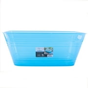 Mainstays Plastic 20in Blue Plastic Rectangular Beverage Tub