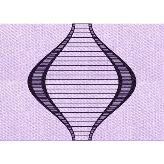 Ahgly Company Indoor Rectangle Patterned Rich Lilac Purple Area Rugs, 5' x 7'