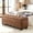 Brown, variant on Magic Union 50" storage bench for Bedroom, Tufted storage ottoman bench with pholstered, large long end of bed storage bench, Load up to 660 lb, Wooden Legs, for Bedroom & Living Room, Beige