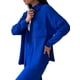 thumbnail image 2 of Conjuntos Casuales de Mujer para Estar en Casa, Camisas de Larga con Botones y Pantalones de Pierna , Chándal Azul M, 2 of 8