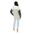 thumbnail image 3 of Women's Gameday Couture Navy Syracuse Orange Vintage Wash Corduroy Full-Snap Hooded Shacket, 3 of 4