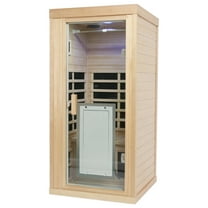 KUNSANA  1 Person Sauna Room Far Infrared Canadian Hemlock Wood Sauna Cabinet Home Spa