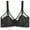 Black, variant on Women's Medium Support Racerback Sports Bra,Lace Seamless Lingerie for Women Gathered and Gathered with Steel Rims Deep V-bra Black XXL