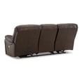 thumbnail image 3 of Signature Design by Ashley Leesworth Dark Brown Power Reclining Sofa, 3 of 21