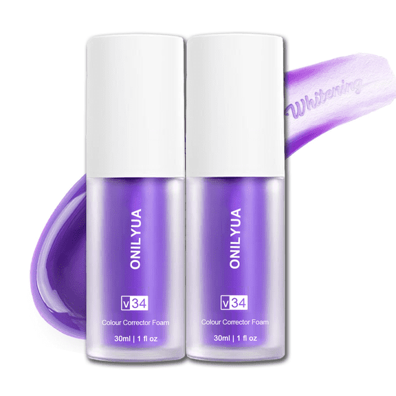 Tooth Colour Corrector Colour Corrector, Tooth Stain Concealer, Teeth Whitening Booster, Purple Toothpaste, Color Correcting Technology, V34,