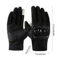thumbnail image 3 of Djiypn Motorcycle Gloves for Men and Women, Full Finger Touchscreen Motorbike Gloves for Road Racing, Cycling, Climbing, Motocross - Black, 3 of 6