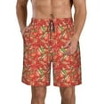 thumbnail image 2 of Uemuo Strawberry Pattern Men's Swim Trunks Hawaiian Beach Bathing Suit Swimsuits Beach Quick-Dry Shorts with Pockets-Medium, 2 of 9