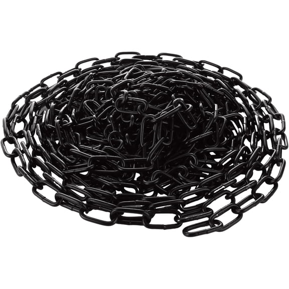26.24 ft Length Black Chain Link, 1/8 Inch Carbon Steel Chain, Heavy Duty Coil Chain, Metal Porch Swing Chains for Home Outdoor Fence Gate, Garage Doors, Swing Chain, Bicycle Security Lock