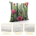 thumbnail image 4 of RUIYC  Ink Painting Watercolor Green Brown Cactus Summer Decorative Lumbar Throw Pillow Cover Case Home Living Room Bed Sofa Car Rectangular, 4 of 5
