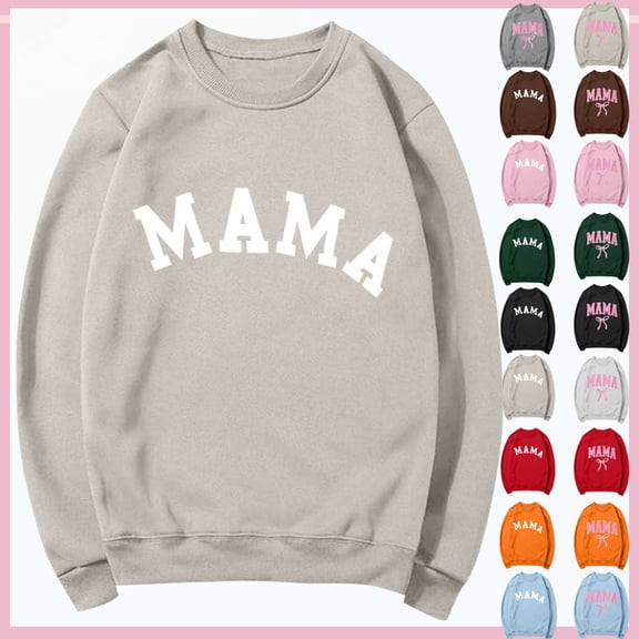 Women's Printed Long Sleeved Round Neck Sweatshirt Fashionable And Casual Hooded Sweatshirt Top