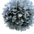 thumbnail image 1 of 12" Tissue Pom Poms Silver, 1 of 1