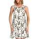 thumbnail image 1 of Balery Flowe Rooster Vestidos de verano para mujer con estampado: vestido holgado sin mangas, vestido playero informal y cómodo para días calurosos., 1 of 7