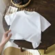 thumbnail image 2 of Camiseta de manga corta de algodón puro para niños, niñas, bebés, ropa de verano, nuevo estilo, camisetas para niños pequeños, 2 of 5