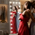 thumbnail image 5 of Hasipu 75" x 28" LED Full Length Mirror with Bulbs, Hollywood Standing/Wall Mounted Full Body Mirror with Adjustable Color Temperature for Bedroom, Gym & Dressing Room, 5 of 7