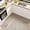 Khaki, variant on L-Shaped Kitchen Rug, Velvet Fleece Memory Foam Mixed Fabric Floor Mat, Absorbent Non Slide Machine Washable Corner Carpet