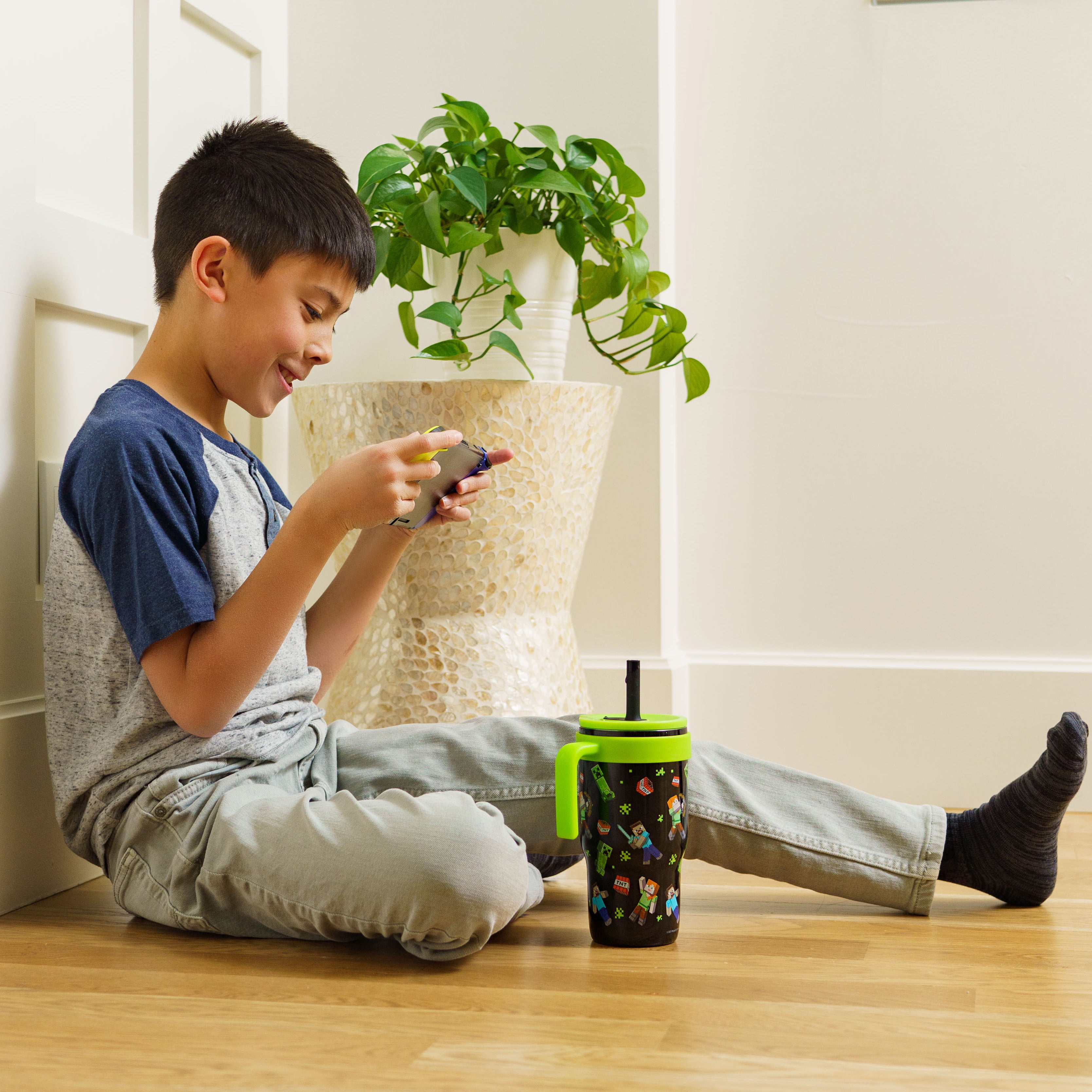 Zak Designs - Brandclub - Zak Designs 18oz Minecraft Kids Straw
