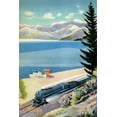 thumbnail image 2 of Retrotravel 23x32 White Modern Wood Framed Museum Art Print Titled - Steaming Along the Coast, 2 of 4
