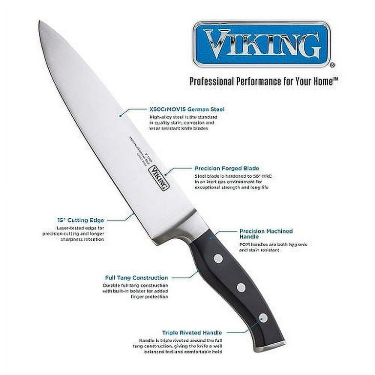 Viking Full-Forged German Steel 10-Piece Knife Block Set