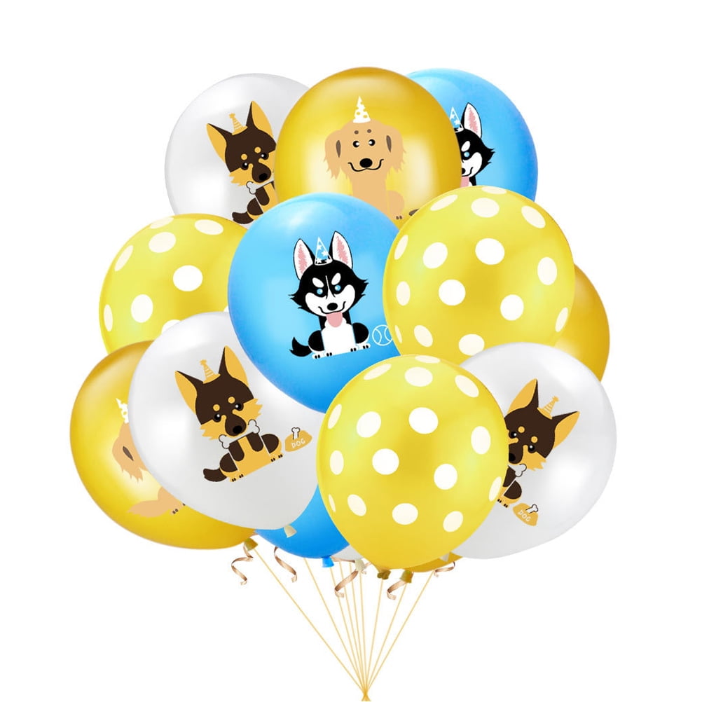 36 Pieces Puppy Balloons 12 Inch Dog Latex Balloon Dog Balloons Dog Print  Balloon Pack Decorations Dog Theme Party Supplies for Birthday Baby Shower