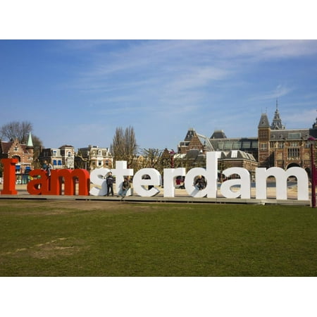 Art Sculptures Near Me I Amsterdam Sculpture Near the Rijksmuseum, Amsterdam, Netherlands, Europe Print Wall Art By Amanda Hall ()