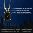 thumbnail image 2 of Gem Stone King 14K Yellow Gold Black Onyx Pendant Necklace for Women | 2.00 Cttw | Gemstone December Birthstone | Oval 9X7MM | With 18 inch Chain, 2 of 6