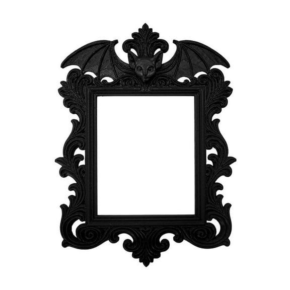 Gothic Style Bat Wing Photo Picture Frame For Halloween Home Accent Decoration Vintage Themed Display Piece Accessories