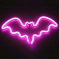 thumbnail image 5 of LED Neon Bat Lights Purple, Bat Shape Neon Signs Night Lights Battery Operated Desk Table Lamp for Bedroom, Bar, Wall, Halloween Decor-Bat with Holder Base(Purple), 5 of 6