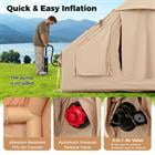 Barara King 4-6 Person Inflatable Camping Tent with 4 Mesh Screen Windows and 2 Doors for Windproof Waterproof Family Outdoor Camping Trip, White