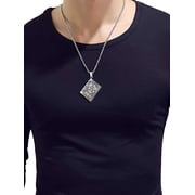 Spencer Silver Cross Holy Bible Book Pendant Necklace Openable Prayer Bible Verse Religious Christian Necklace for Men and Women