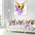 thumbnail image 3 of Designart Cute Puppy Dog with Neck Shawl - Contemporary Animal Throw Pillow - 18x18, 3 of 5