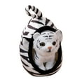 thumbnail image 2 of White Tiger Stuffed Animal Plush Toy With Zebra-Patterned Nest - Soft Plushies For Kids, Decorative Cuddly Toy For Bedroom, Playroom - Ideal For Gifting On Birthdays, Holidays,, 2 of 5
