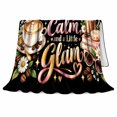thumbnail image 2 of Glamorous Coffee Floral Accents, Playful Food Art Scene, Warm Flannel Blanket for Living Room and Reading Nook, Art Lovers Appreciation Gift, Playful Home Decor, 2 of 9