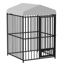 Yiwa Heavy Duty Large Outdoor Dog Kennel with Roof & Safety Locks, 4x4x6FT