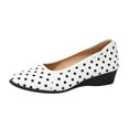 thumbnail image 3 of Domzle Women Ballet Flats Comfort Work Shoes Wide Width,omfort,Casual Shoes,Office,Light Weight,Low Heel,Summer Fall ,Slip On White -BD56, 3 of 10