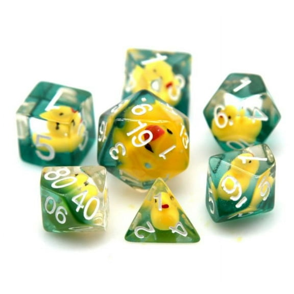 Rubber Ducky DnD Dice Set | Dungeons and Dragons | 7 Dice RPG Polyhedral Set