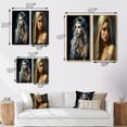 thumbnail image 4 of Designart "Sultry Secrets Sensuous Boho Beauty VI" Boho Woman Framed Wall Art Set Of 2 - Glam Blue Framed Canvas Set For Living Room Decor, 4 of 6