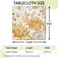 thumbnail image 2 of Pioneer Flower Floral Print Pattern Square Fitted Tablecloth with Elastic Edge,Square Table Cover,Washable Elastic Table Cover for Home Kitchen Party Decor 36"x36", 2 of 6