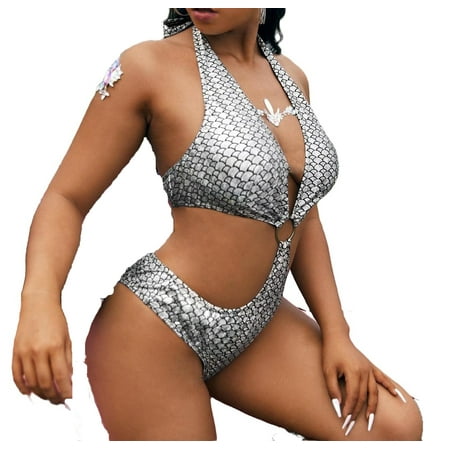 

All Over Print Teddies Silver Plus Size Sexy Lingerie (Women s)
