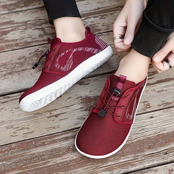 Men's Wide-Toe Barefoot Casual Shoes, Non-Slip Flat Sole Outdoor Running Shoes Comfortable Non-Pinching Wide Fit Athletic Walking Shoes,