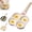 White, variant on Non Stick Egg Frying Pan 4 Holes Skillet with Handle 4 Egg Frying Pan Nonstick Wooden Handle Mini Muffin Eggs Cooker Pancake Nonstick Griddle for Gas Stove and Induction Cookware