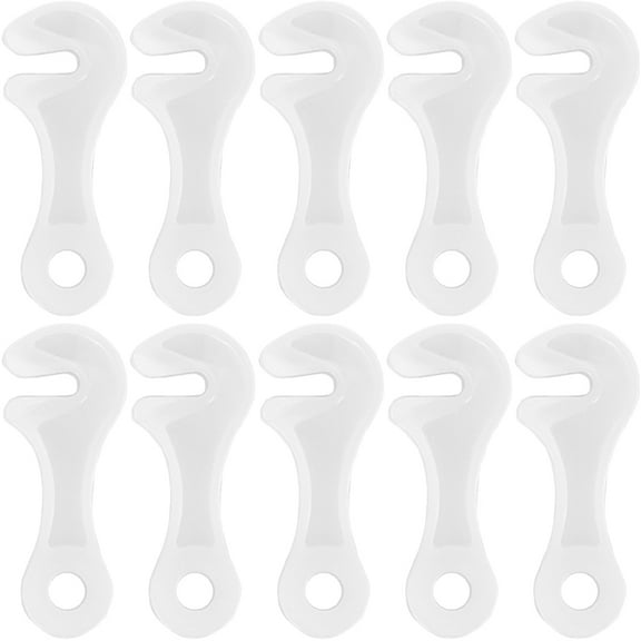 FRCOLOR  10 Pcs Tent Rope Buckle Wallaroo Foldable Bucket Collapsible White