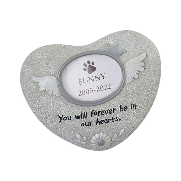 Piedras conmemorativas, placas de memoria, regalo para pérdida de perro, piedras de jardín para mascotas, lápidas para decoración de jardín, césped y Ángel