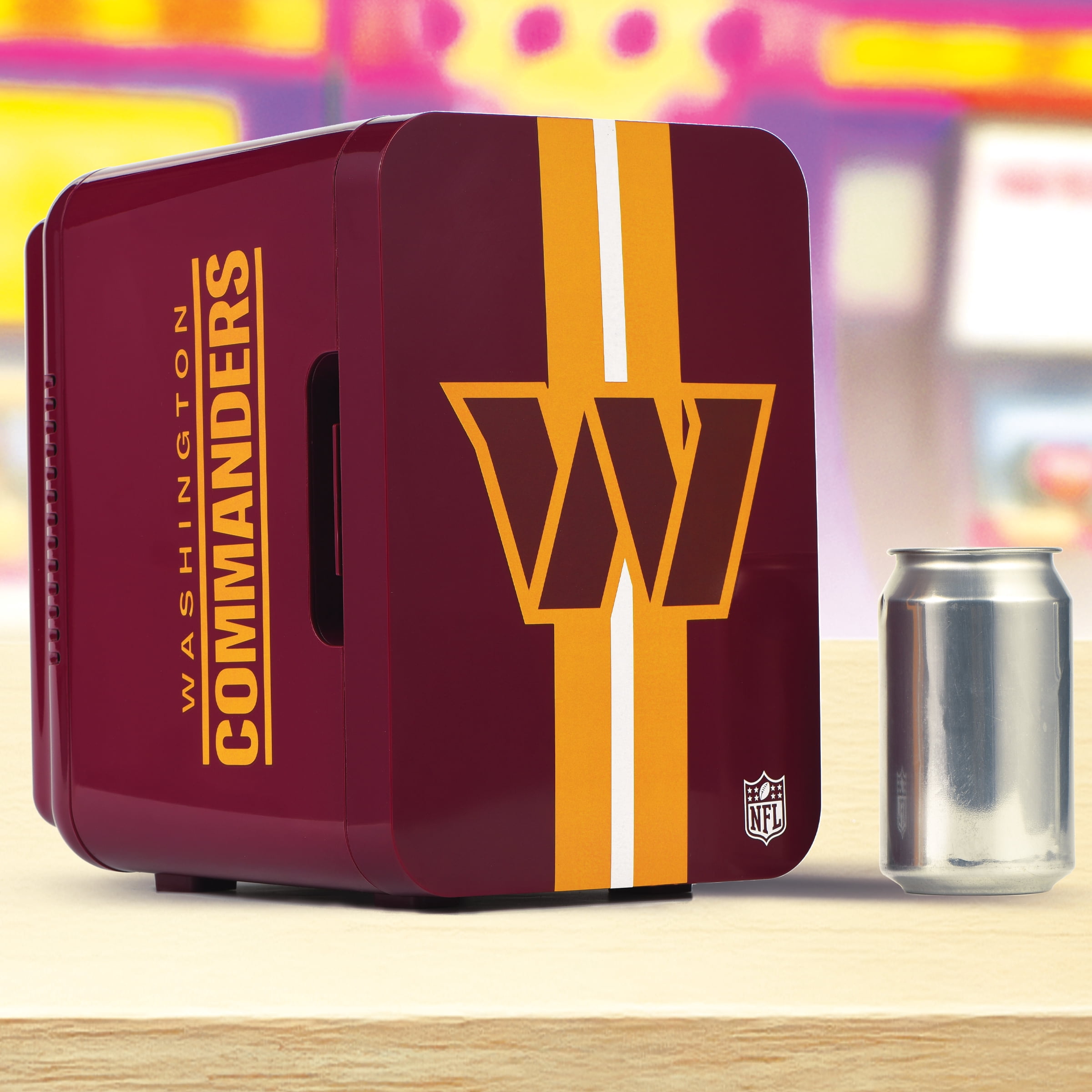 NFL Washington Commanders Mini Fridge, Burgundy, 4L, 6 Cans