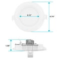 thumbnail image 5 of Luxrite 12 Pack 4 inch Ultra Thin LED Recessed Light J-Box 10.5W 5 Color Options Dimmable 750 Lumens Baffle IC Rated, 5 of 7