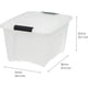 thumbnail image 1 of Contenedores de almacenamiento de 30 litros con tapa y cierre de seguridad - Paquete de 4 - Sin PBA, fabricados en EE. UU., Bolsa organizadora, Cajas apilables encajables - Translúcidos, 1 of 2