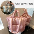 thumbnail image 2 of JennyShop  Large Puffer Tote Bag for Women, Puffy Tote Bag Padded Puffy Tote Lattice Handbags, Fashion Shoulder Bag Puffer Luxury Bags, 2 of 6