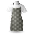 thumbnail image 4 of Grey Geometric Apron, Diagonal and Horizontal Lines Forming Triangles Abstract Repeating Motifs, Unisex Kitchen Bib with Adjustable Neck for Cooking Gardening, Adult Size, Grey Cream, by Ambesonne, 4 of 4