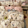 thumbnail image 1 of Double Print Waffle Cotton Bedding Set with Duvet Cover Pillowcases for Home, 1 of 6