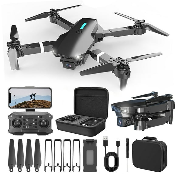 Foldable FPV Drone with 1080P Camera, WiFi APP Real-Time View, Altitude-Hold Headless-Mode, Trajectory Flight, 3 Speed Gears, 4CH RC Quadcopter for Beginners